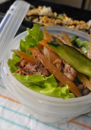 牛肉しぐれ煮のサラダ お弁当用-レシピのメイン写真