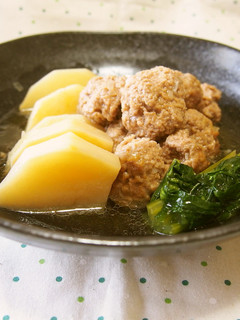 煮るのは10分!カブと肉団子の煮物♪-レシピのメイン写真