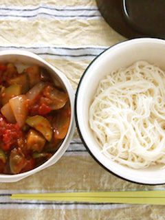 冷たい麺弁当 ラタトゥイユ素麺-レシピのメイン写真