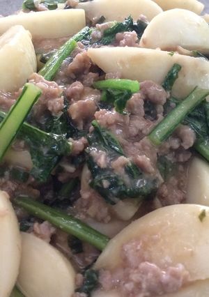 カブの肉味噌炒め煮-レシピのメイン写真