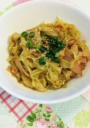 キャベツの和え物☆簡単カレー味-レシピのメイン写真