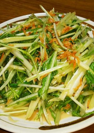 ☆簡単♪あみえびと水菜のマヨぽん炒め☆-レシピのメイン写真