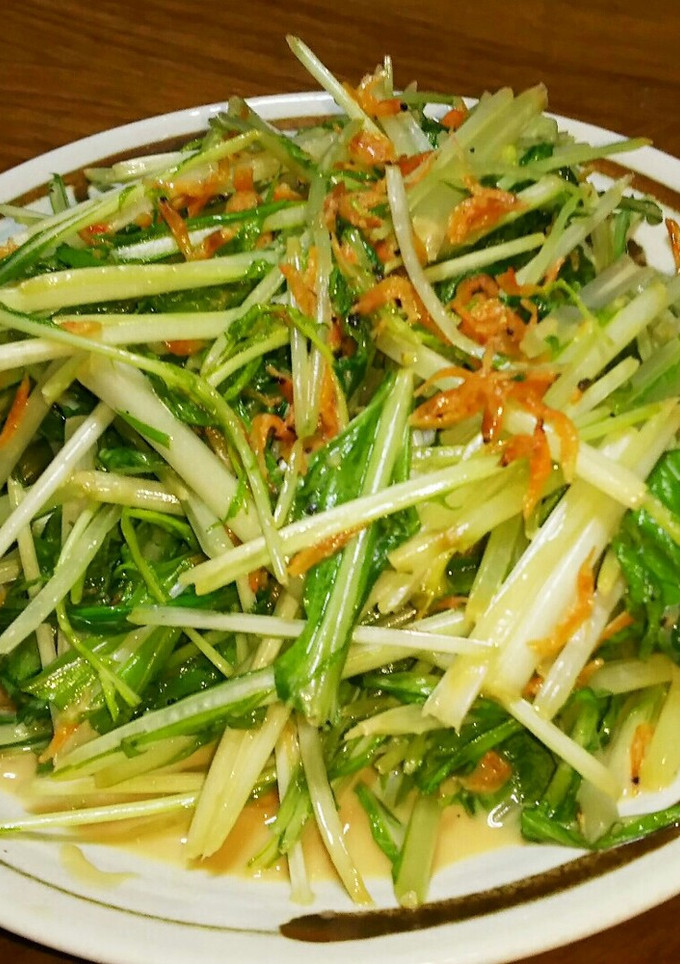 ☆簡単♪あみえびと水菜のマヨぽん炒め☆-レシピのメイン写真