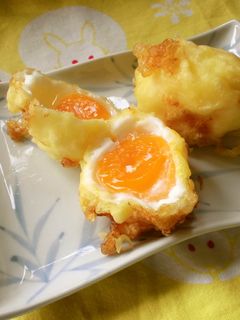 冷凍たまごの半熟たまご天ぷら!-レシピのメイン写真
