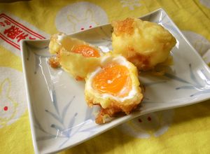 冷凍たまごの半熟たまご天ぷら！-レシピのメイン写真