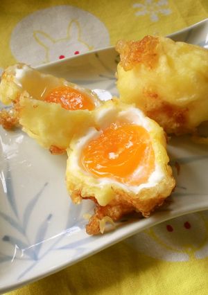 冷凍たまごの半熟たまご天ぷら！-レシピのメイン写真