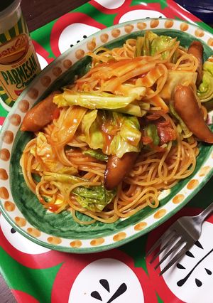 フライパン１つでトマトソースパスタ-レシピのメイン写真