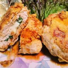 รูปของ 【ご飯にピッタリ】チーズインつくねピカタ