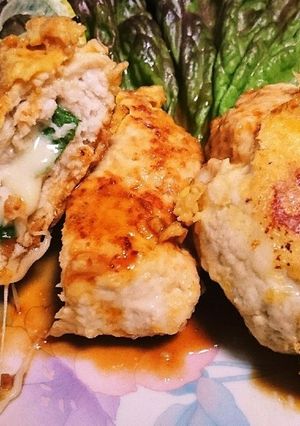 【ご飯にピッタリ】チーズインつくねピカタ-レシピのメイン写真