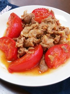 トマトと豚肉の炒めもの-レシピのメイン写真