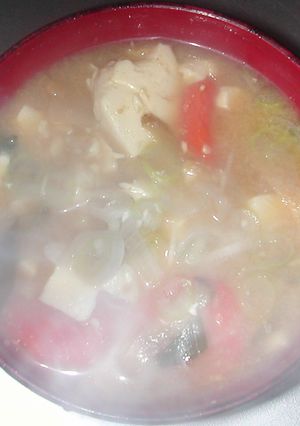 八つ頭＆ごぼう＆油揚げ＆にんじんの味噌汁-レシピのメイン写真