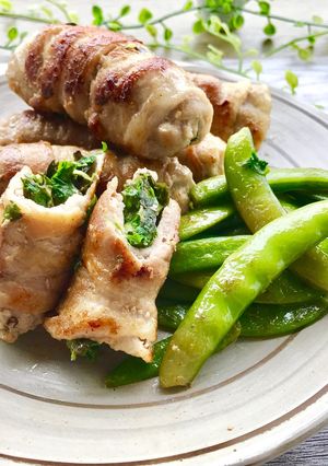 豚バラ肉の柚子胡椒レタス巻き-レシピのメイン写真