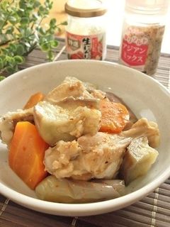 手羽元とナスのマイルドアジアン煮込み-レシピのメイン写真