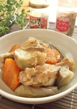 手羽元とナスのマイルドアジアン煮込み-レシピのメイン写真