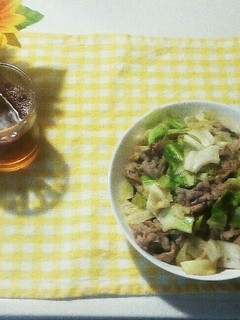 豚肉とキャベツのポン酢丼-レシピのメイン写真