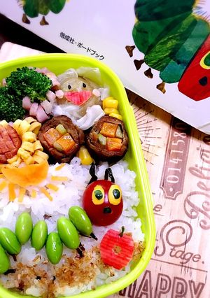 キャラ弁♡はらぺこあおむし弁当-レシピのメイン写真