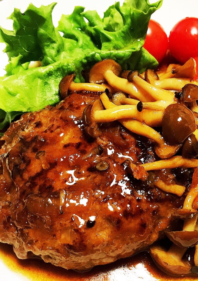 めんつゆで超簡単！和風きのこハンバーグ☆-レシピのメイン写真