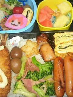 今日も旦那弁、幼稚園弁614-レシピのメイン写真