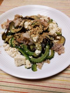 簡単♪ゴーヤとなすのチャンプル♥-レシピのメイン写真