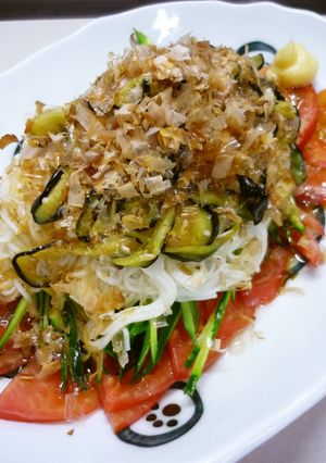 ❝なす＆とまと❞で♡ぶっかけそうめん♥-レシピのメイン写真