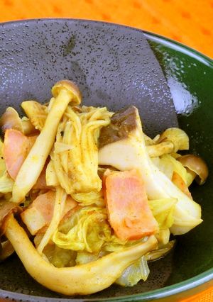 きのこと白菜のカレー炒め-レシピのメイン写真
