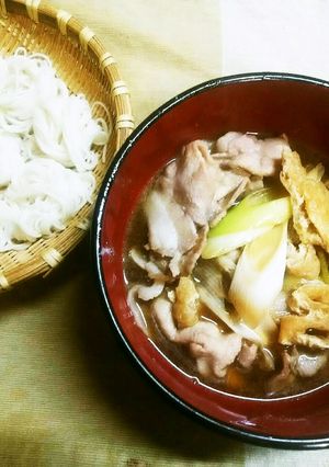 スタミナ満点!ガツンとネギ豚つけ素麺♪-レシピのメイン写真