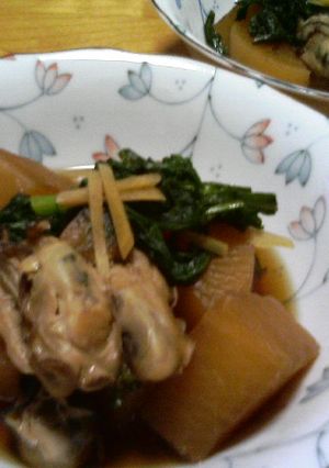 牡蠣とだいこんの煮物-レシピのメイン写真