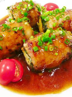 豚肉ロール巻き大葉キャベツ生姜焼き-レシピのメイン写真