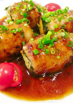 豚肉ロール巻き大葉キャベツ生姜焼き-レシピのメイン写真