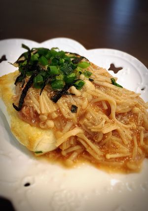 えのきとたらこバターのお豆腐ステーキ♡-レシピのメイン写真