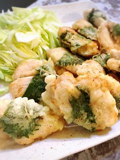 梅しそ鳥天ぷら-レシピのメイン写真