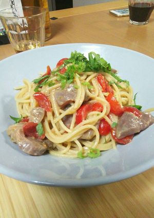 半生カツオとトマトのパスタ-レシピのメイン写真