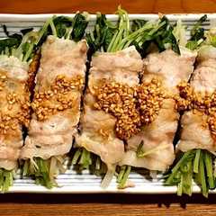 もやしと豆苗の豚巻きレンジ蒸し-レシピのメイン写真