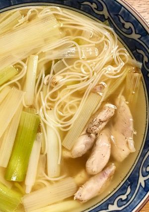 焼き葱と鶏肉の煮麺-レシピのメイン写真