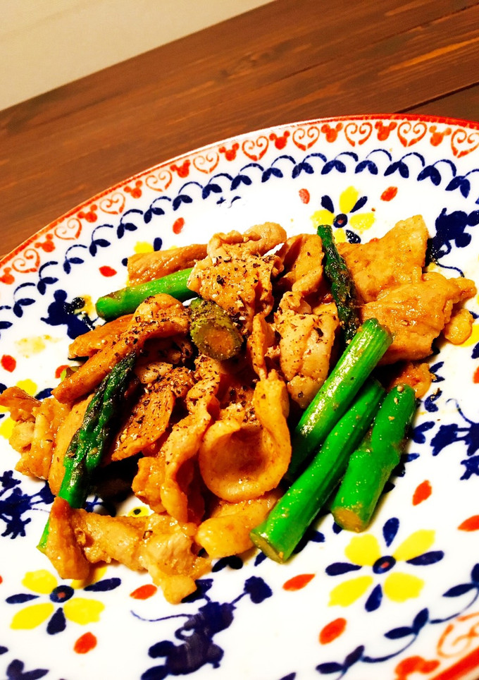 豚肉とアスパラのカレー炒め-レシピのメイン写真