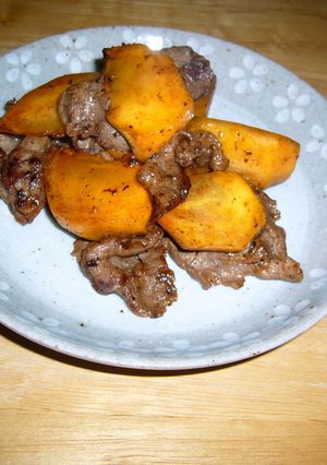 柿と牛肉のオイスターソース炒め☆-レシピのメイン写真