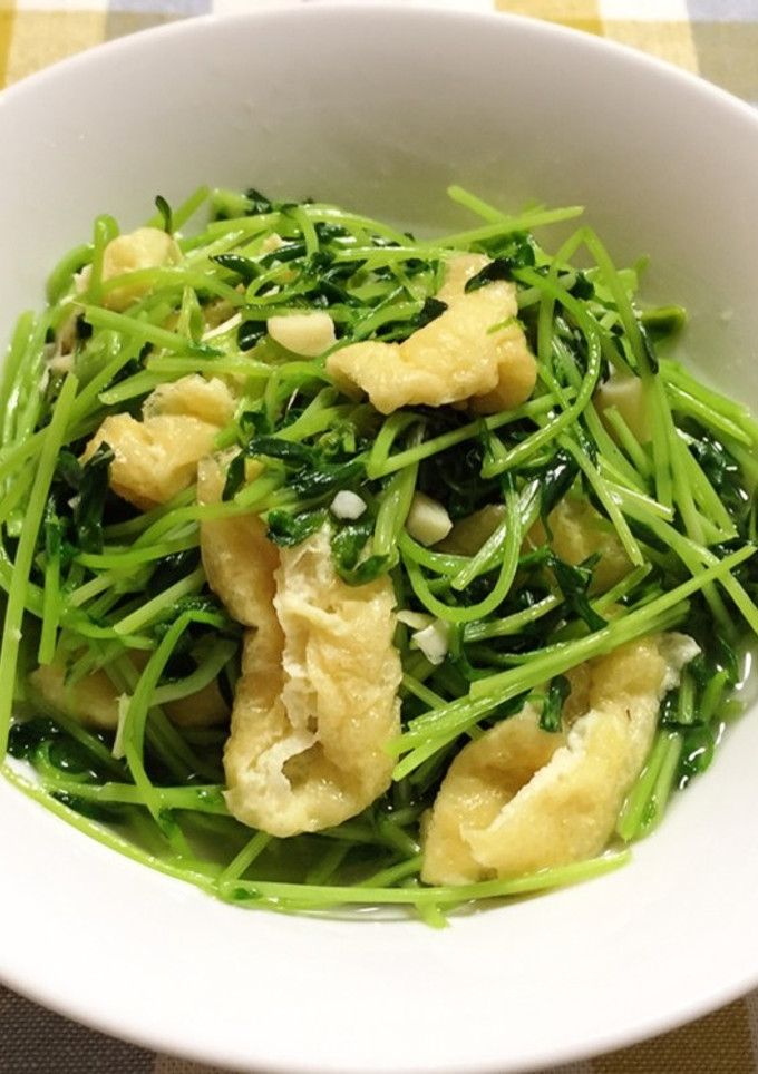 簡単♪豆苗とお揚げの中華風炒め-レシピのメイン写真