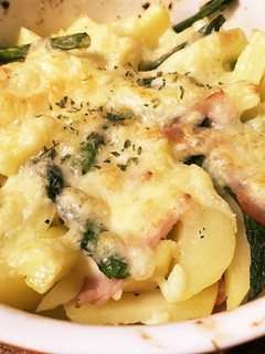 アヒージョ風ポテトとアスパラのチーズ焼き-レシピのメイン写真