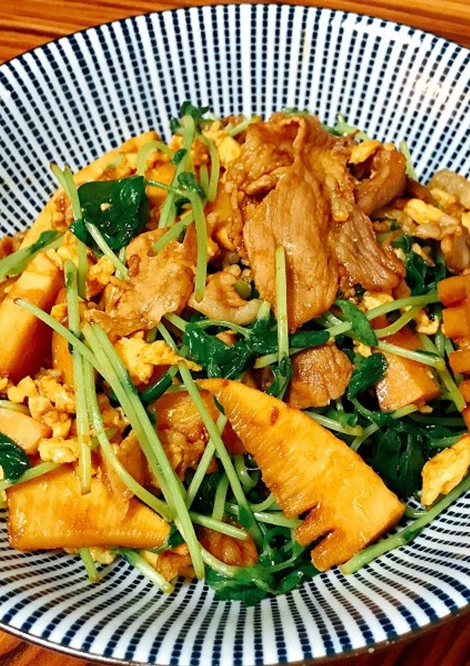 豚肉と豆苗の炒め物-レシピのメイン写真