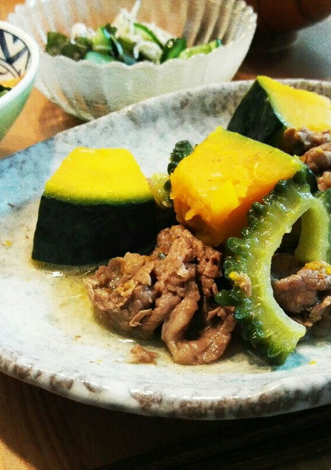 牛肉とゴーヤと南瓜の生姜煮-レシピのメイン写真