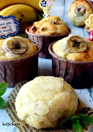 離乳食用！バナナマフィン&1分の蒸しパン-レシピのメイン写真