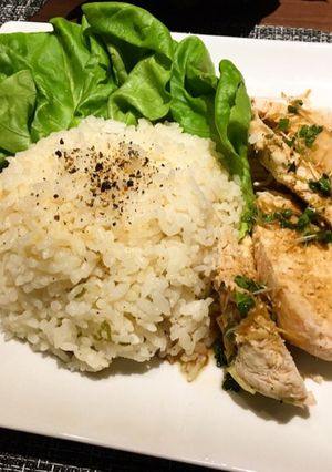 炊飯器で炊くだけ！海南チキンライス☆-レシピのメイン写真