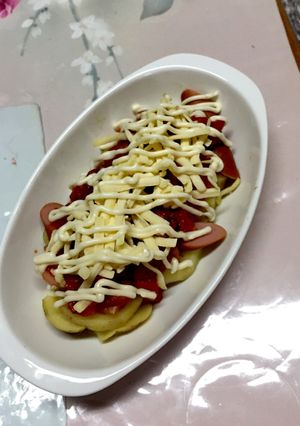 簡単！ポテトのトマトチーズ焼き-レシピのメイン写真