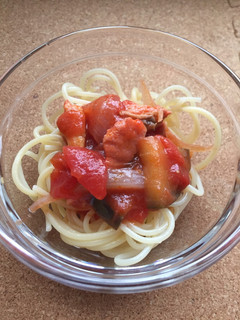 塩鮭のリメイクで冷製パスタ-レシピのメイン写真