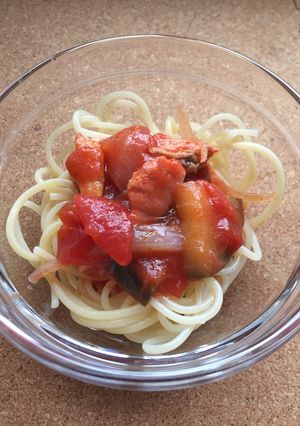 塩鮭のリメイクで冷製パスタ-レシピのメイン写真