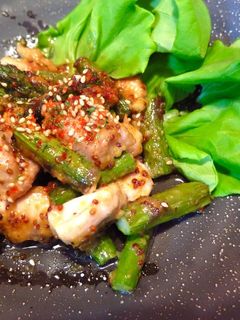 アスパラと鶏モモの味噌ハニーマスタード-レシピのメイン写真