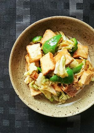 レンジで簡単節約☆厚揚げ回鍋肉。-レシピのメイン写真
