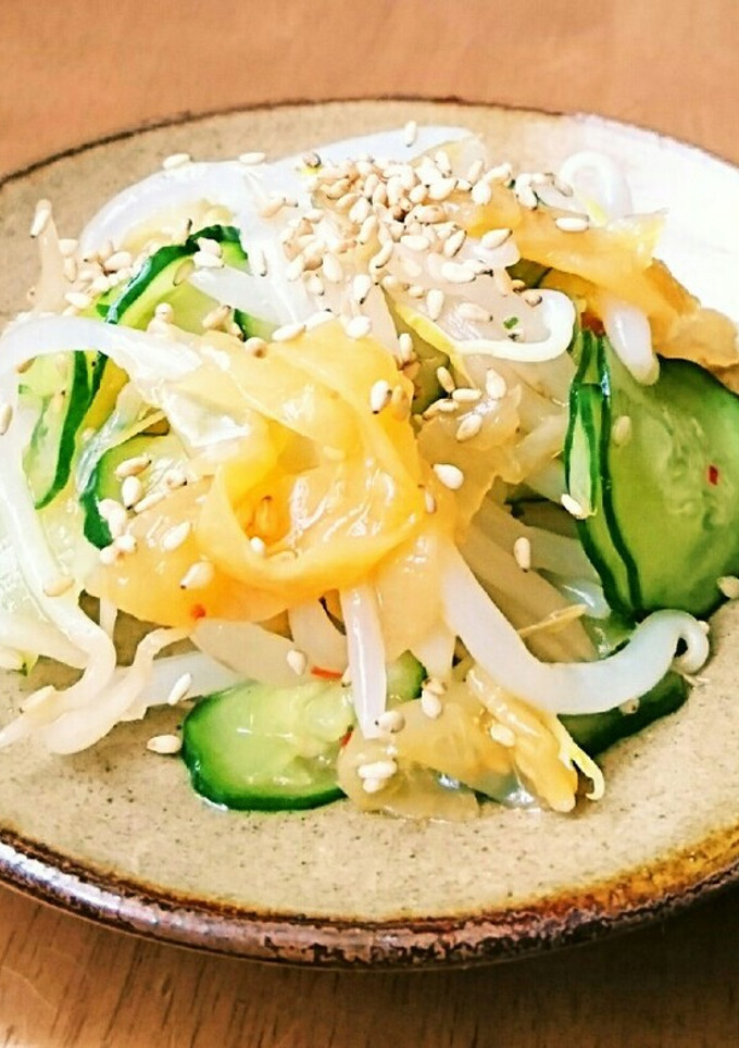 簡単♪中華くらげと胡瓜ともやしの和え物-レシピのメイン写真