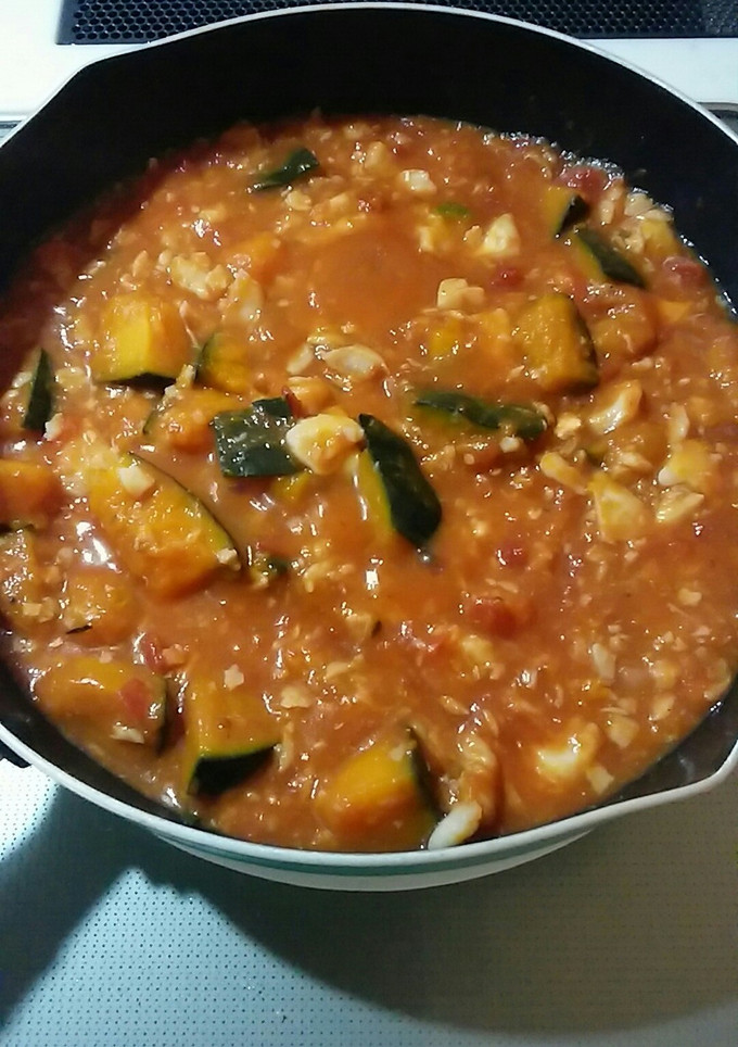 タラとかぼちゃのトマト煮込み-レシピのメイン写真