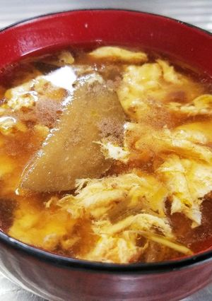 うどん汁から★ふわふわ卵スープ★-レシピのメイン写真